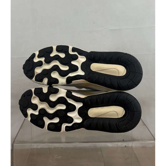 Nike Air Max 270 React Women's Shoes CT1287 100 White Light Blue Cream Size 7 - Picture 6 of 10